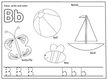 Tracing Letters Colored