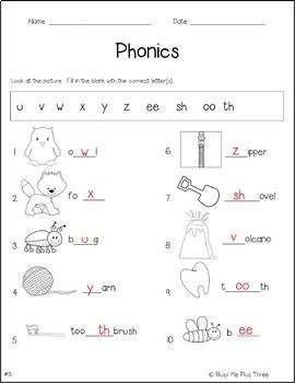 First Grade Phonics Worksheets Grade 1