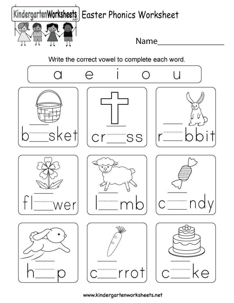 Kindergarten Phonics Worksheets Free