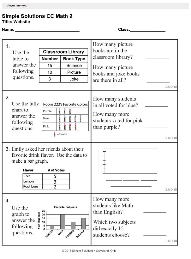 Common Core Worksheets Multiplication Word Problems