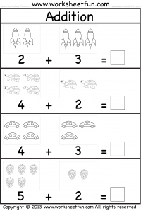 Addition Worksheets For Kids Kindergarten