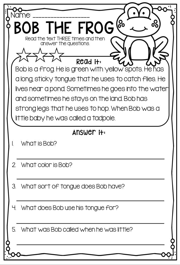 Grade 2 Reading Comprehension Worksheets For 2nd Grade