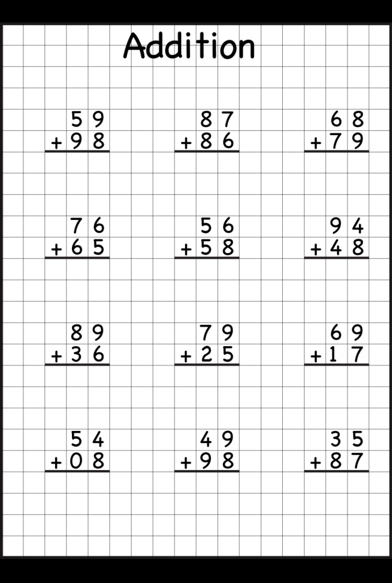 Subtraction Worksheets For Grade 1 Without Borrowing