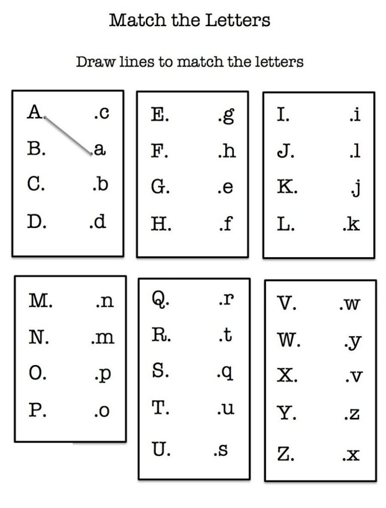 Alphabet Worksheets For Kindergarten English