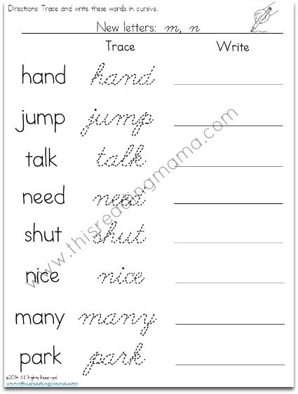 4th Grade Handwriting Worksheets For Kids