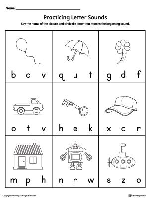 Beginning Sounds Phonics Worksheets For Preschool