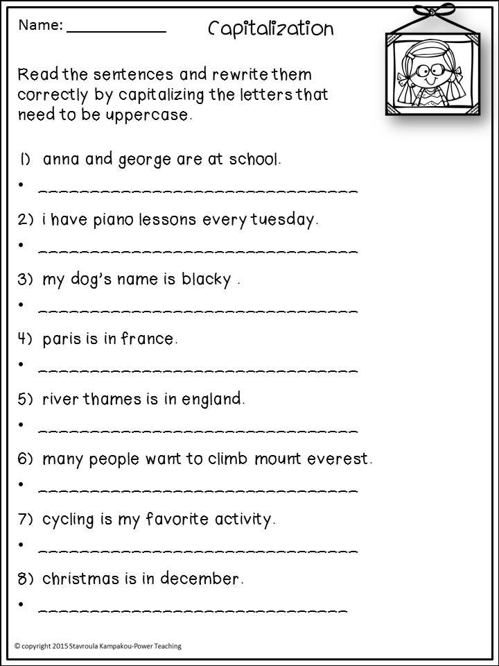 English Punctuation Worksheets For Grade 2