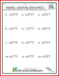 7th Grade Long Division Worksheets Pdf