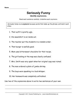 7th Grade Literal And Figurative Language Worksheets