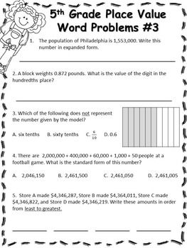 Place Value Worksheets Pdf 5th Grade