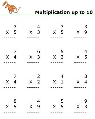 Math Worksheets For 4th Grade Multiplication