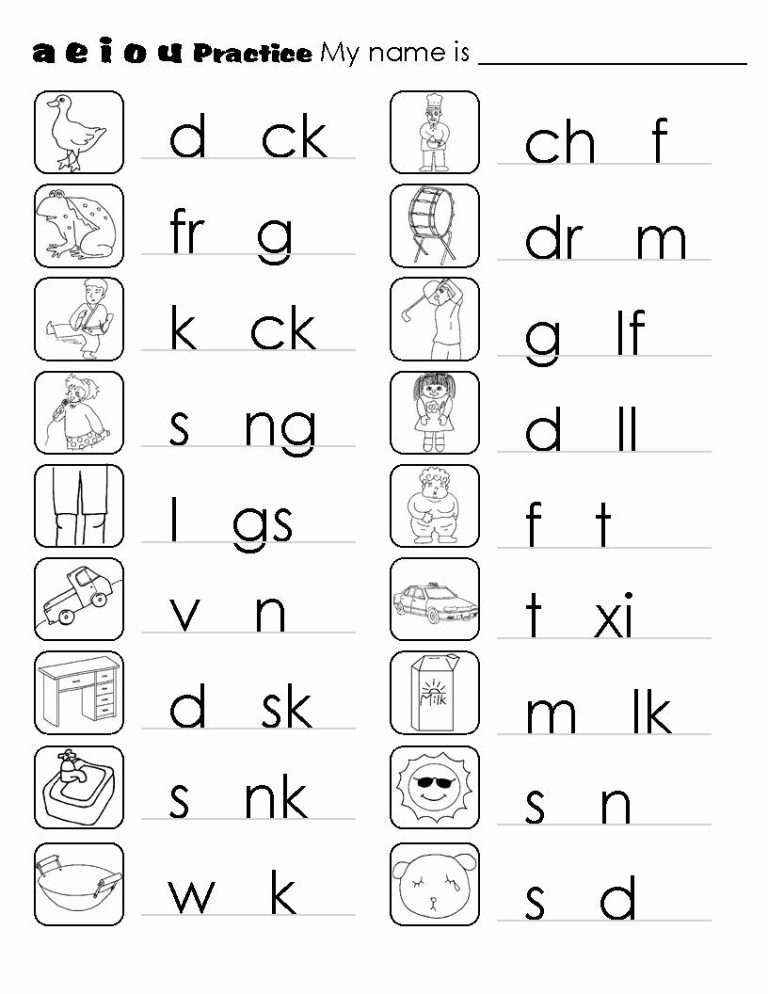 Preschool Phonics Worksheets Pdf