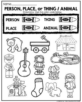 Nouns Worksheet For Kindergarten With Pictures