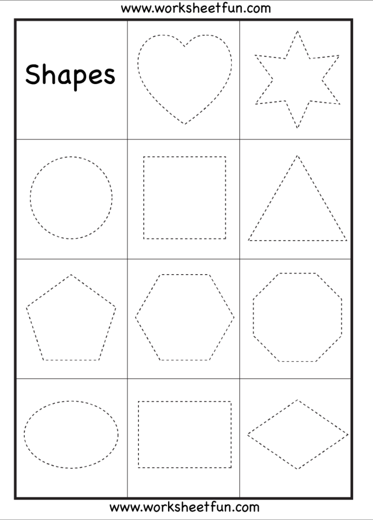 Preschool Worksheets Shapes Pdf