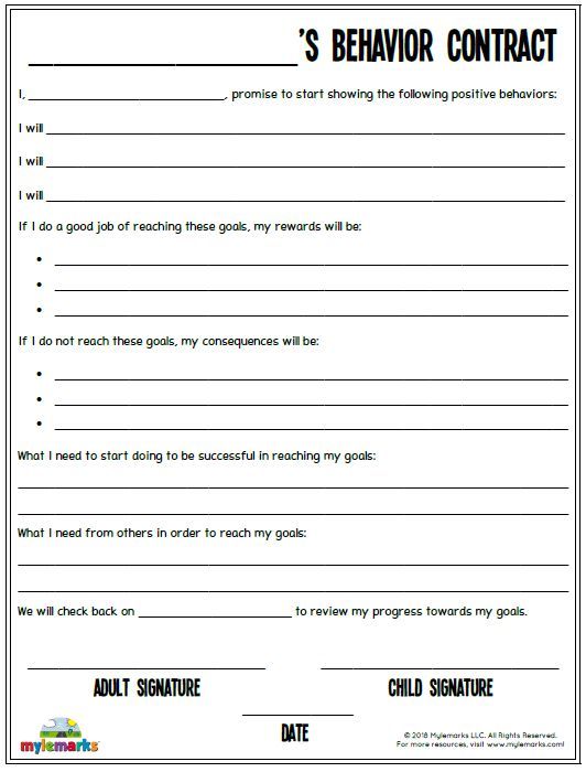 Behavior Therapy Worksheets For Kids