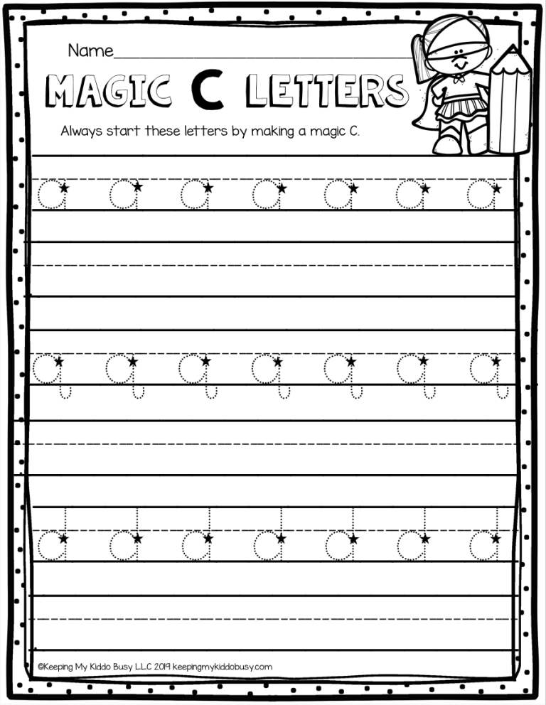 First Grade Handwriting Worksheets For Kids