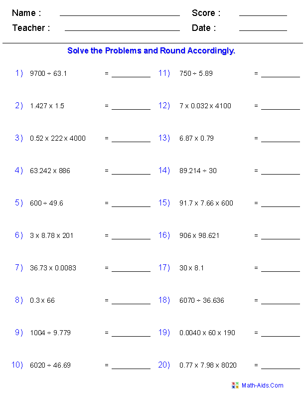 Preschool Pre K Worksheets Printable