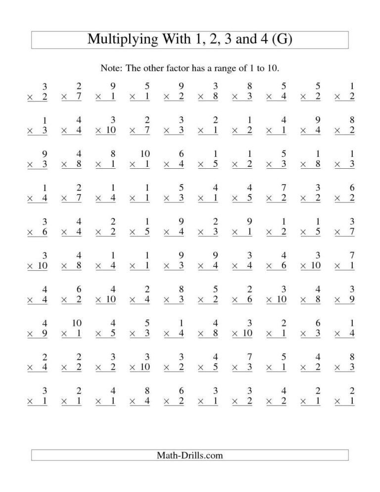 Times Tables Worksheets 3x