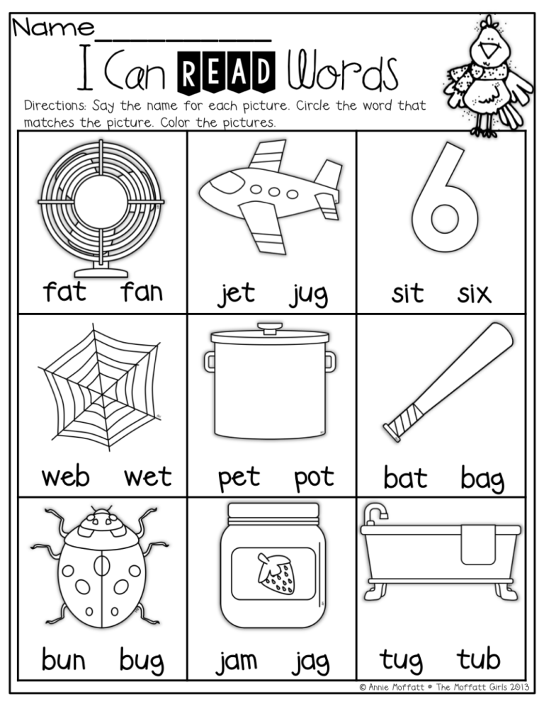 Easy Kindergarten Worksheets Reading