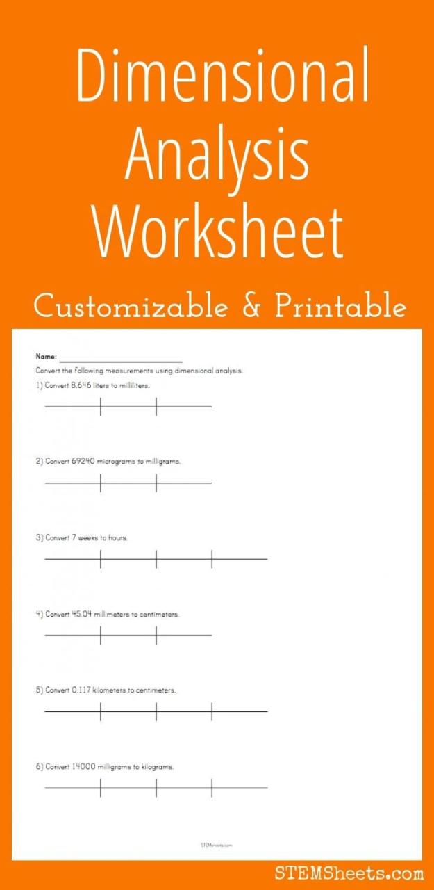 Dimensional Analysis Practice Worksheet With Answers Pdf