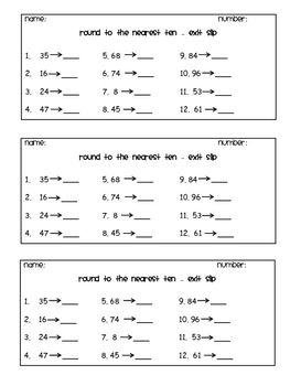 3rd Grade Math Estimation And Rounding Worksheets