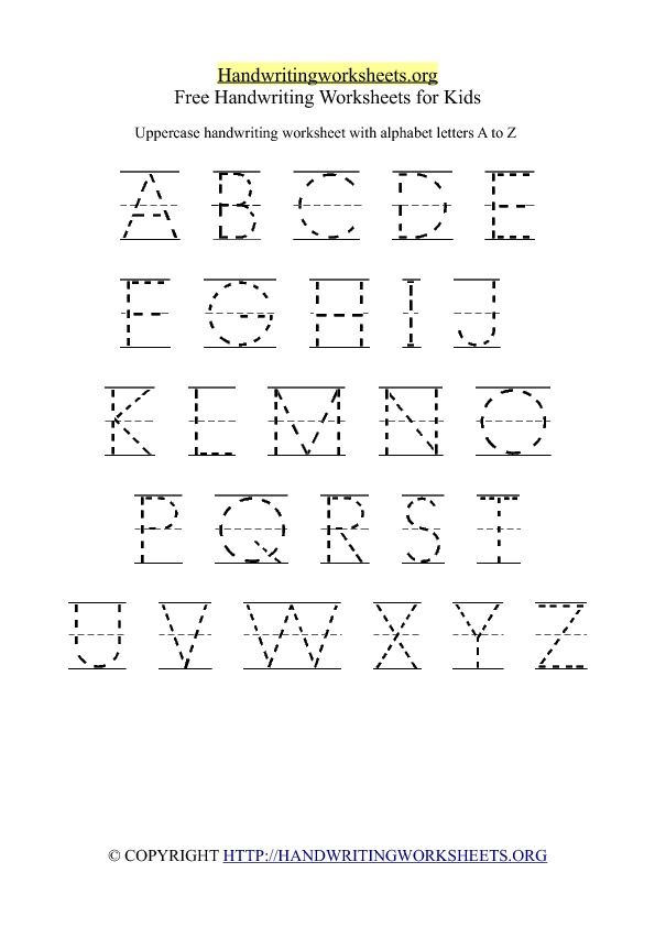 Alphabet Worksheets A-z Pdf