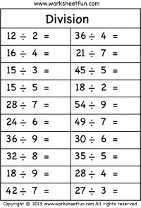 Division Worksheets For Grade 2 Pdf