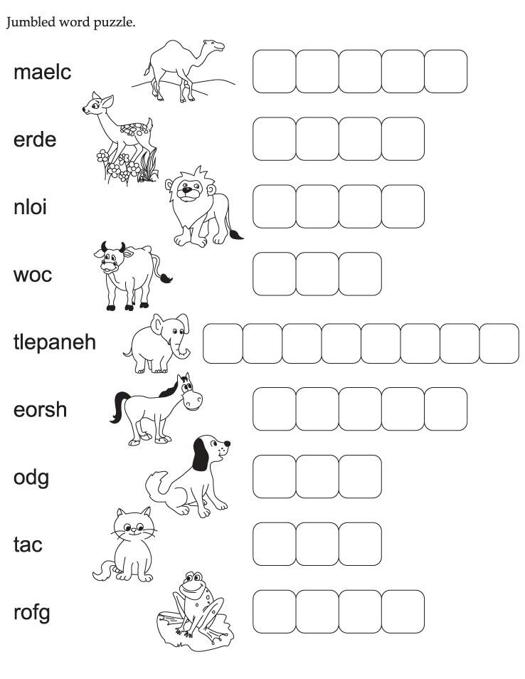 English Worksheets For Grade 2 Jumbled Words