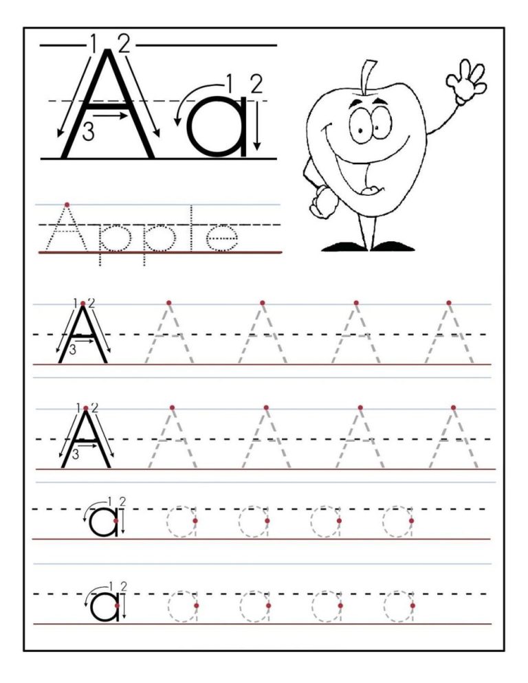 Tracing Worksheets For Preschool Letters