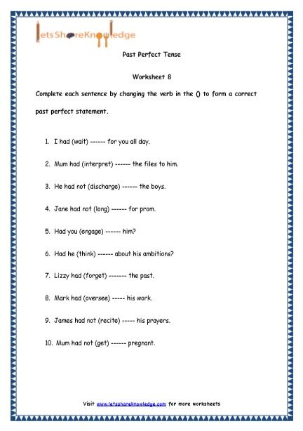 English Worksheets For Grade 4 Pdf