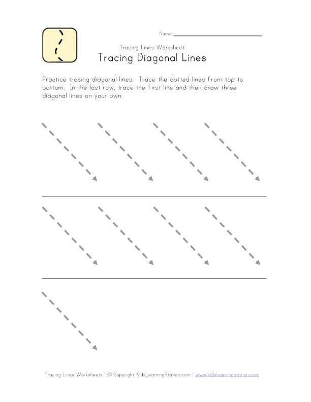 Line Tracing Worksheets For Kindergarten