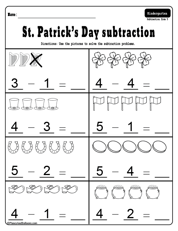 Addition And Subtraction Worksheets With Pictures