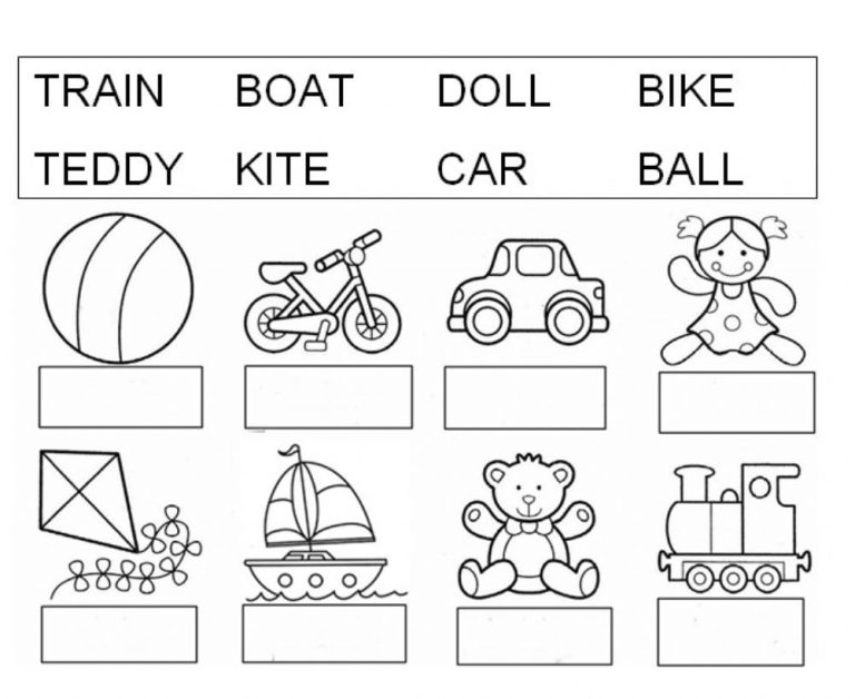 English Worksheets For Kindergarten Pdf