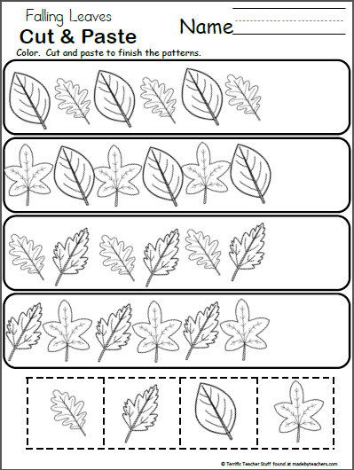 Fall Worksheets For Preschool