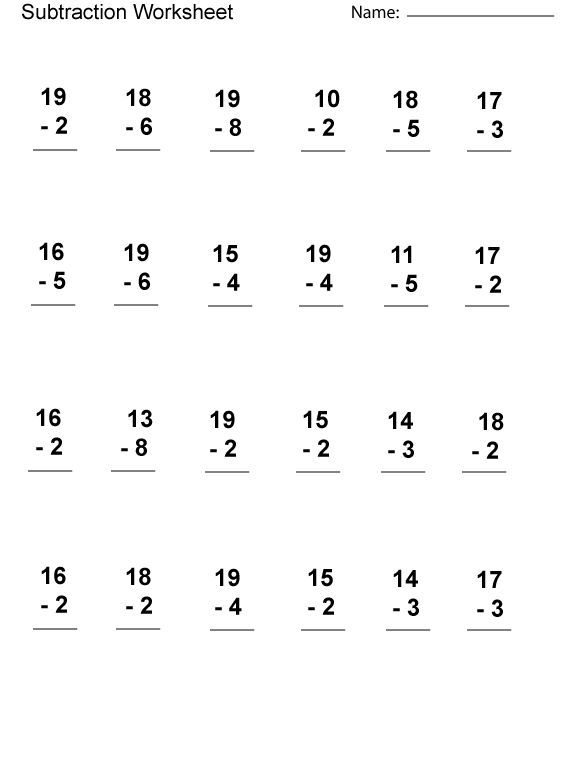 Subtraction Worksheets For Grade 3 Printable