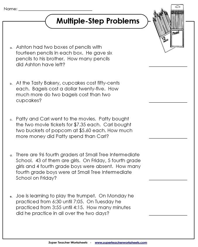 5th Grade Multiplication Word Problems Grade 5