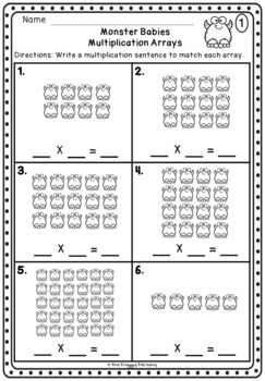 Math Worksheets Grade 3 Arrays