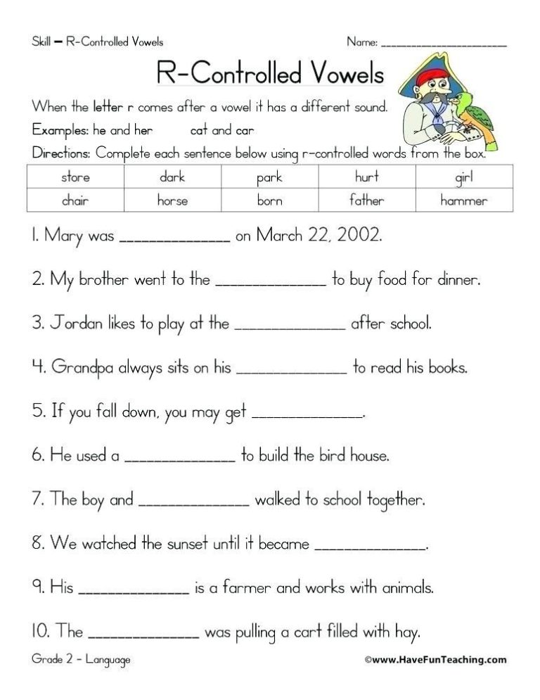 Second Grade Phonics Worksheets Grade 2