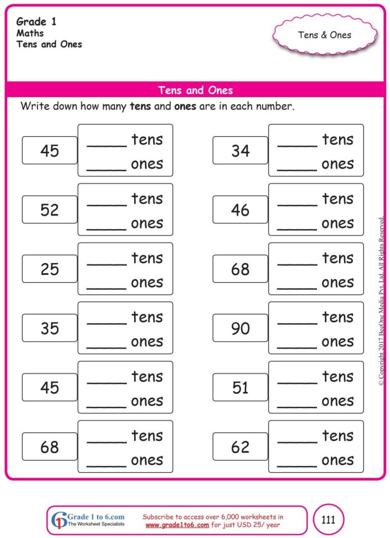 1st Grade Math Worksheets Pdf Free Download