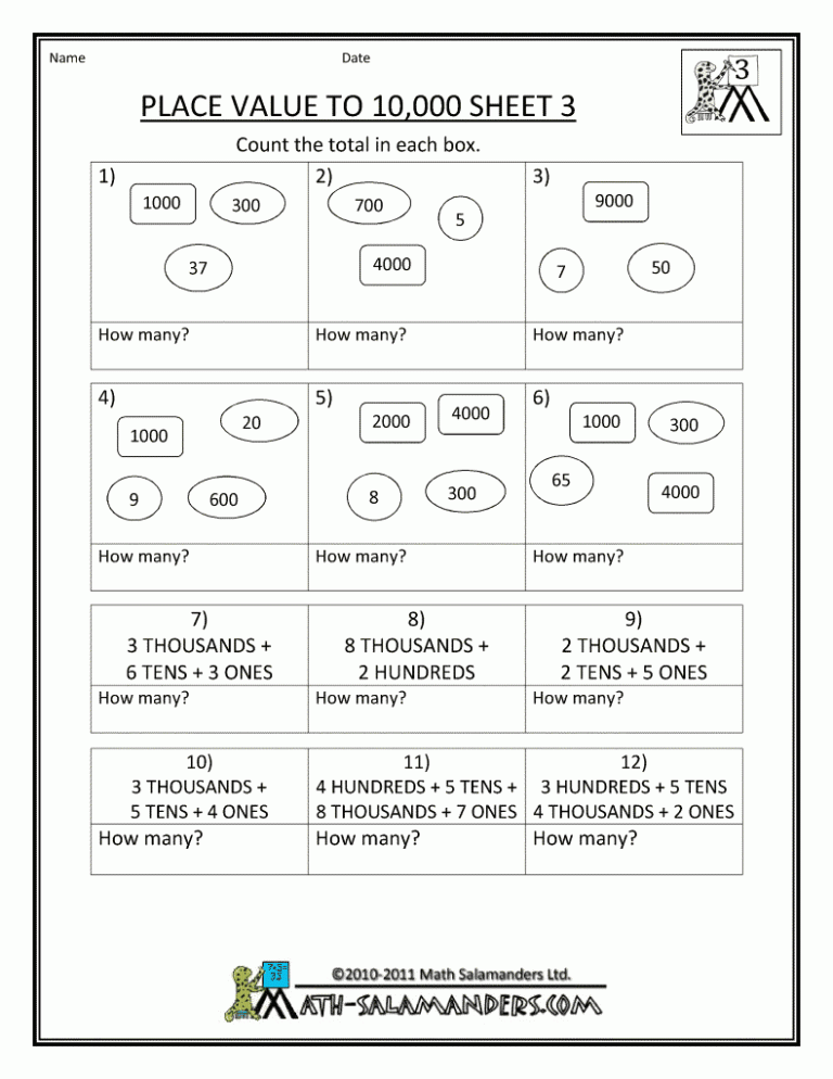 Addition Worksheets For Grade 3 Pdf