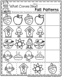 Fall Worksheets Pre K