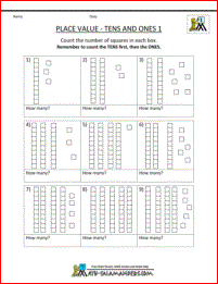 First Grade Math Worksheets For Grade 1 Tens And Ones