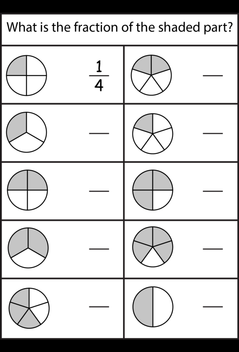 Fractions Worksheets Grade 2 Free