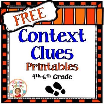 4th Grade 3rd Grade Context Clues Worksheets