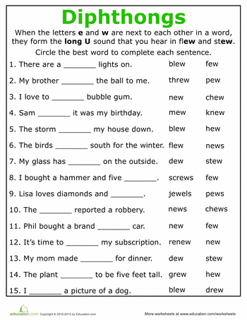 Spelling Phonics Worksheets Grade 2