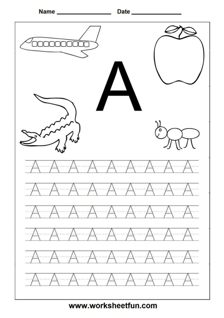 Kindergarten Tracing Letters Printables