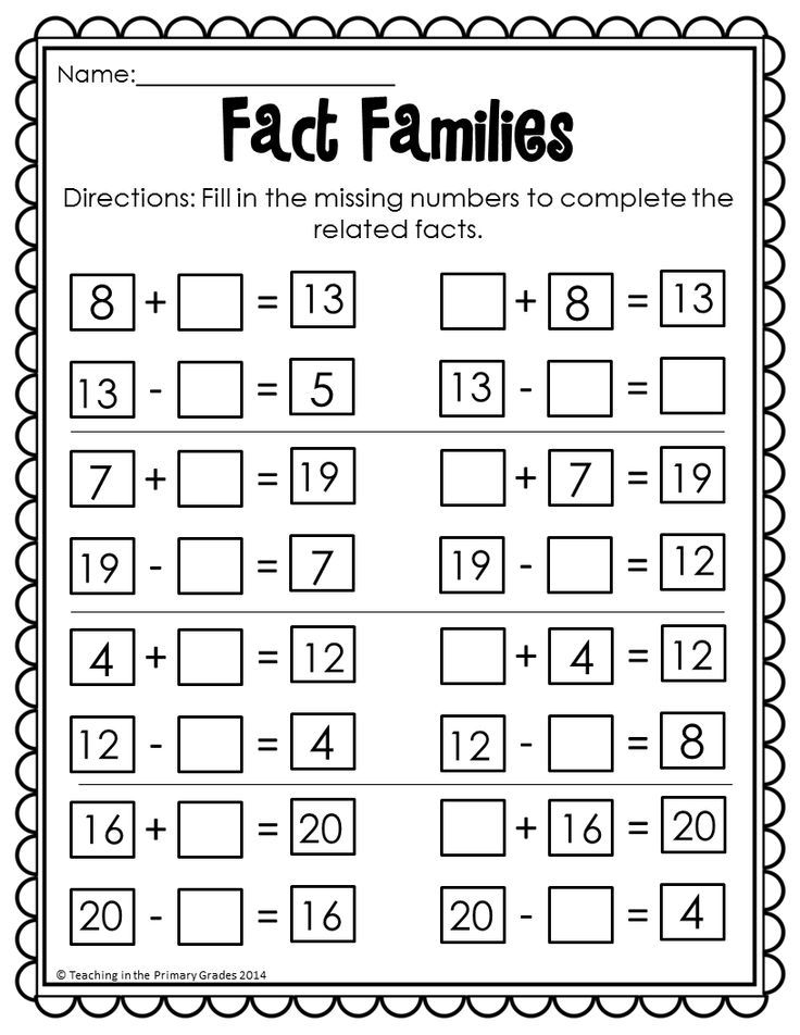 1st Grade Common Core Math Worksheets