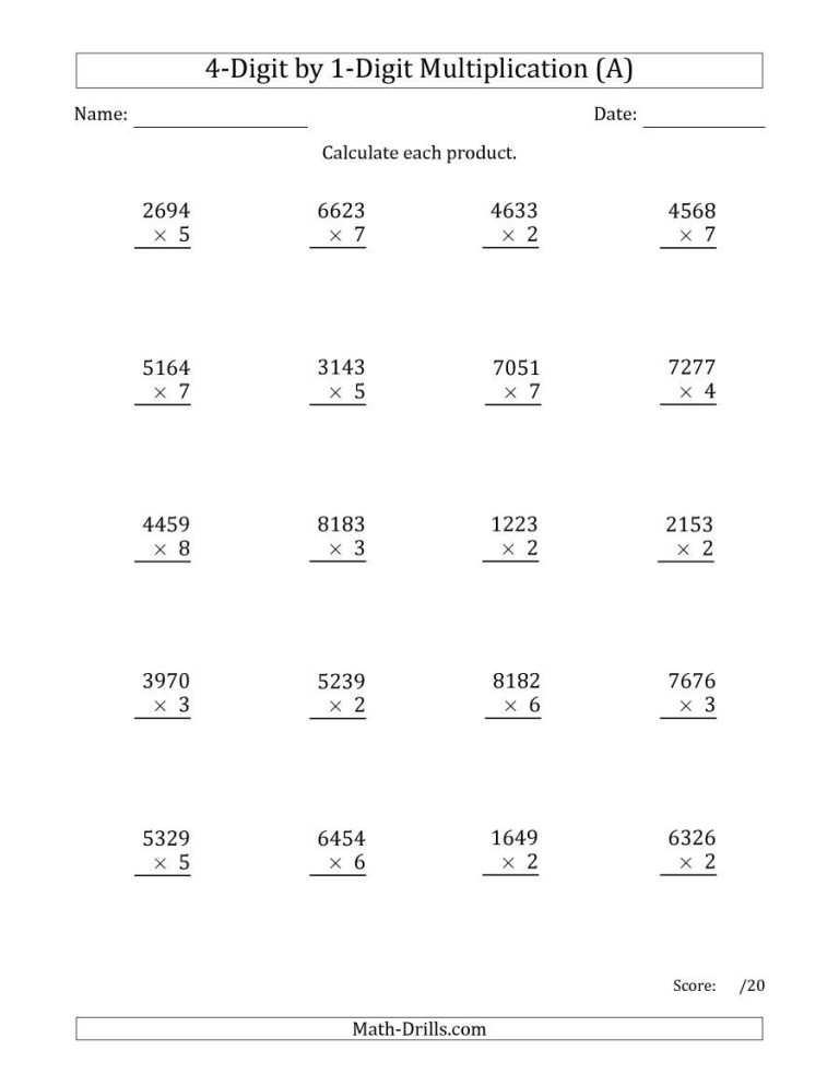 Long Division Worksheets Grade 4 Pdf