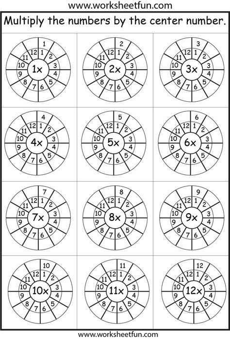 Random Times Tables Worksheets 1-12