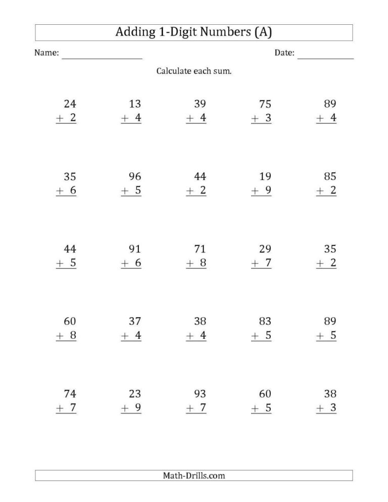 Addition Worksheets For Grade 2 With Regrouping